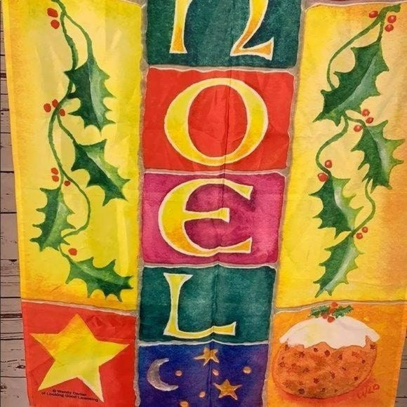 Wendy Darker Noel Christmas Outdoor Multicolored 39.5x28 Yard Flag - Picture 4 of 7